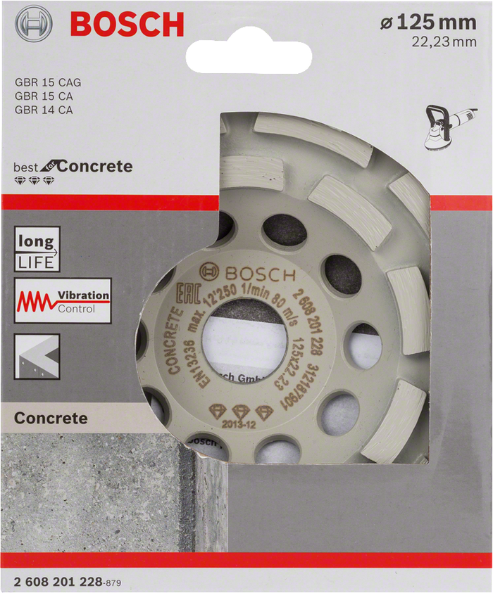 2608201228 - Mola a tazza diamantata Best for Concrete 125 x 22,23 x 4,5 mm