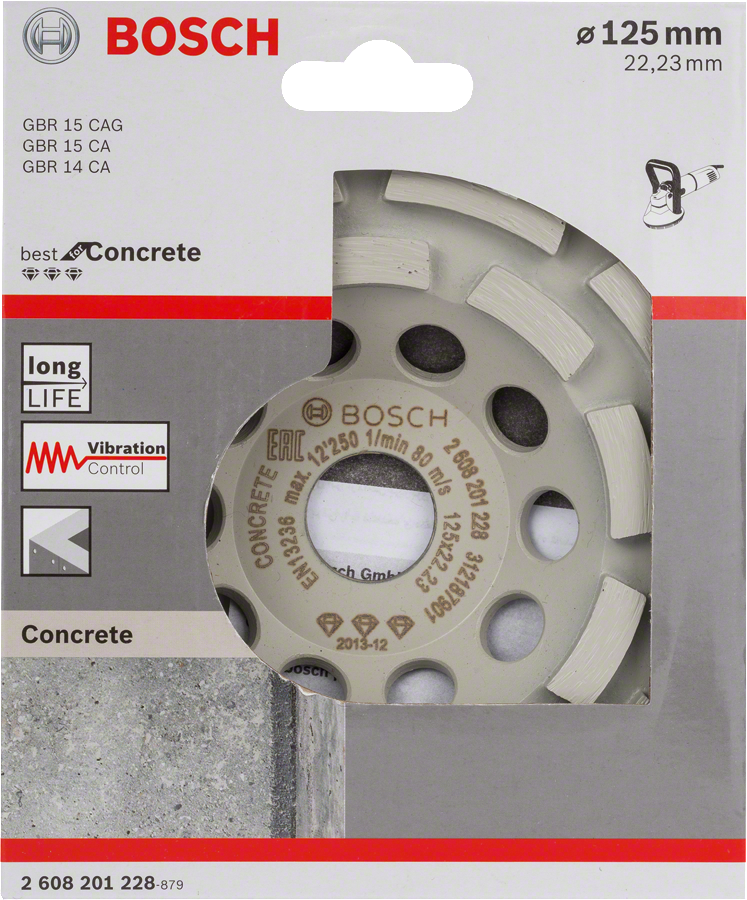 2608201228 - Mola a tazza diamantata Best for Concrete 125 x 22,23 x 4,5 mm