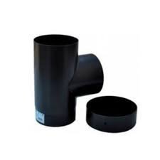 Serie arredo 20 10 nero racc.a t con tappo d.180