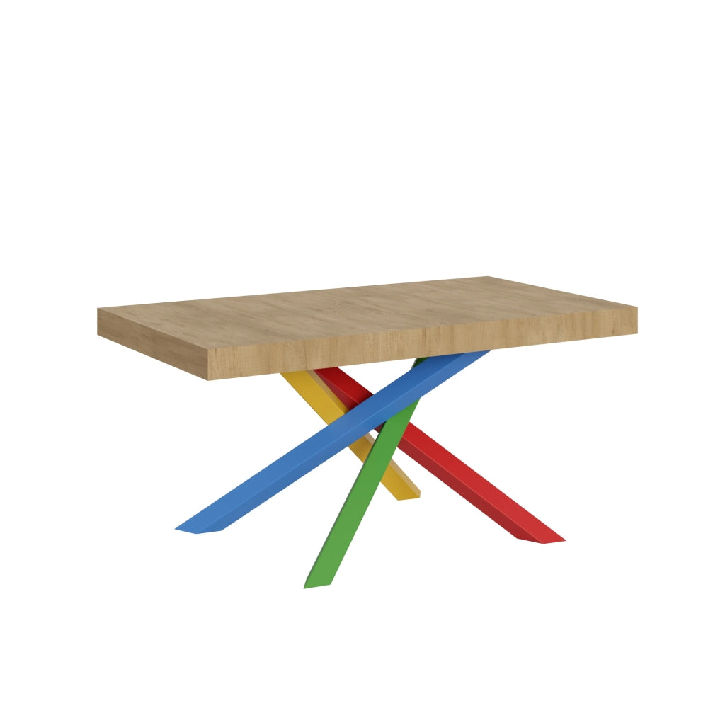 Tavolo allungabile 90x160/420 cm Volta Quercia Natura telaio 4/B