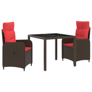 Set da pranzo per esterni 3 pcs polyrattan 3422312