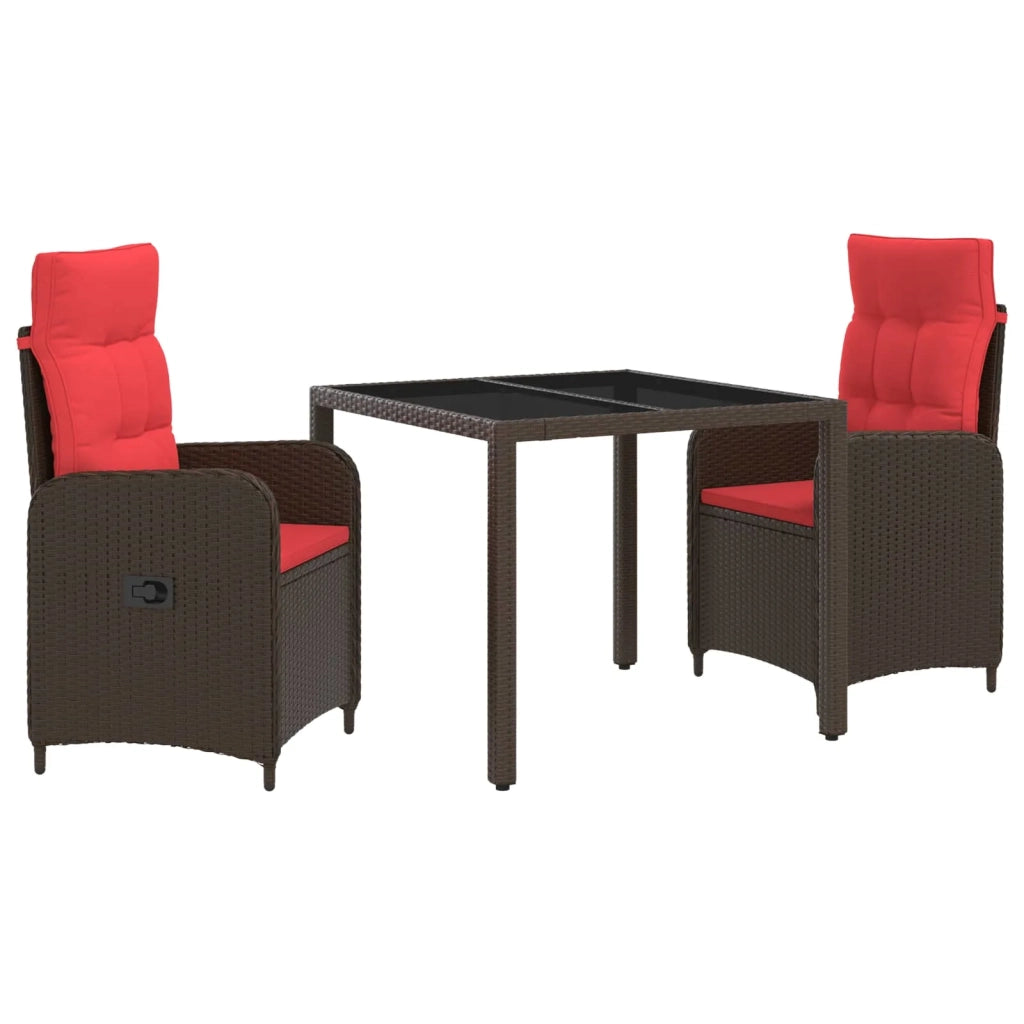 Set da pranzo per esterni 3 pcs polyrattan 3422312