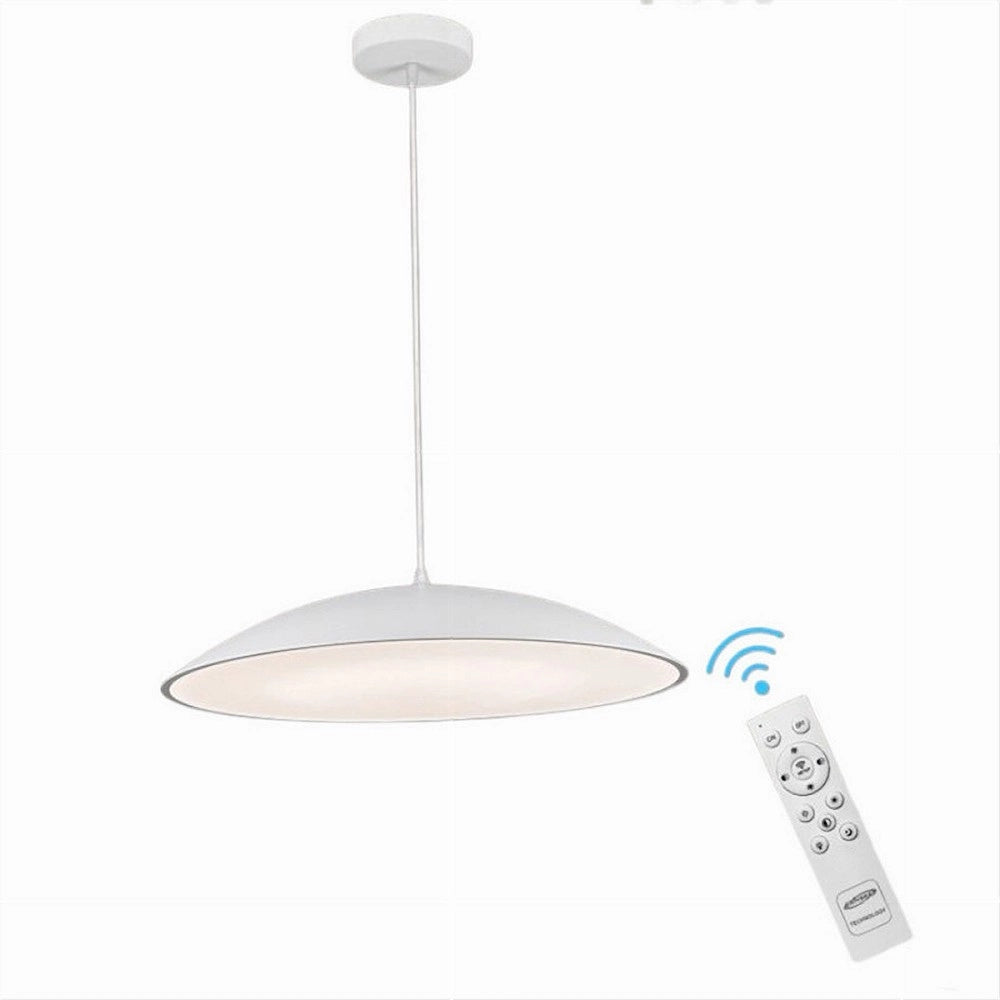 Trade Shop - Lampadario Led A Sospensione 46w 3 Colorazione Luce Dimmerabile Telecomando B81-3c -