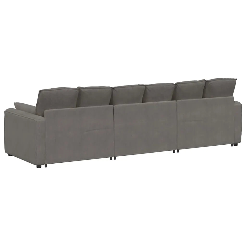 vidaXL Divano Modulare con Cuscini Grigio Chiaro