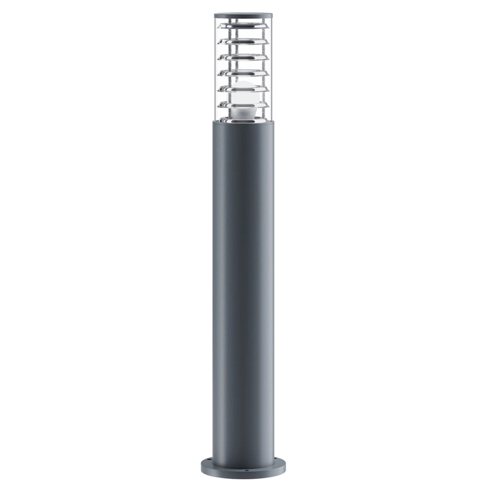 Lampione Per Esterno Moderno Alluminio Grigio 1 Luce E27 60W Ip54