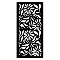 PLANTS - Pannello in PVC traforato - Parasole Colore: nero, Misura: 47x94 cm