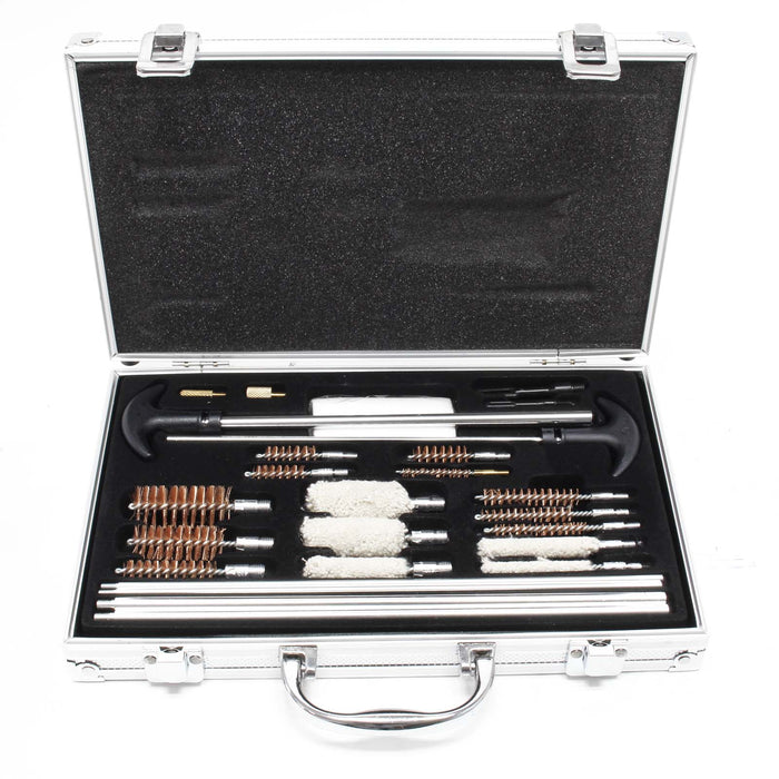 Kit per pulizia armi, kit universale pulizia fucili e pistole, 100 pezzi, spazzole e pezzuole pulizia armi