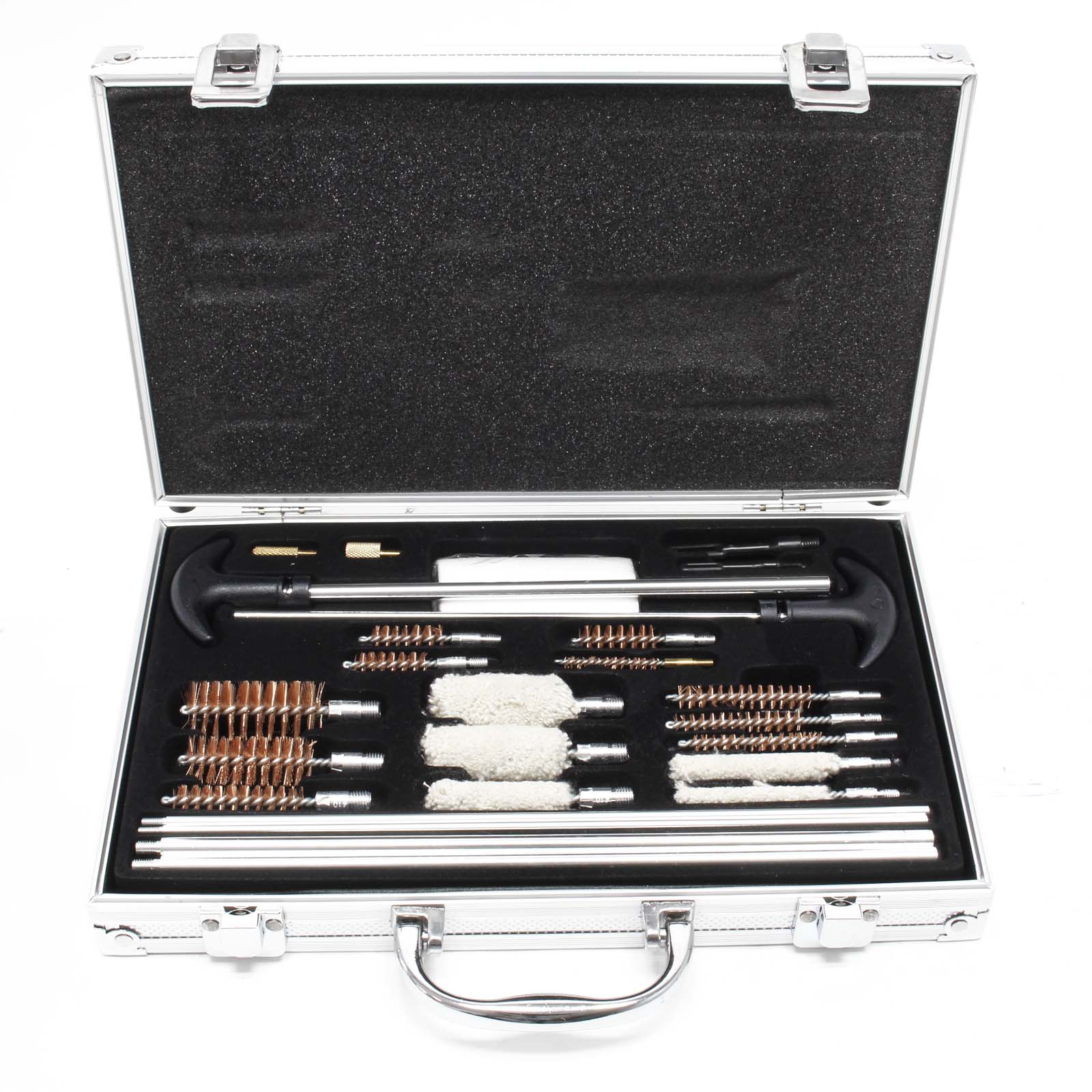 Kit per pulizia armi, kit universale pulizia fucili e pistole, 100 pezzi, spazzole e pezzuole pulizia armi