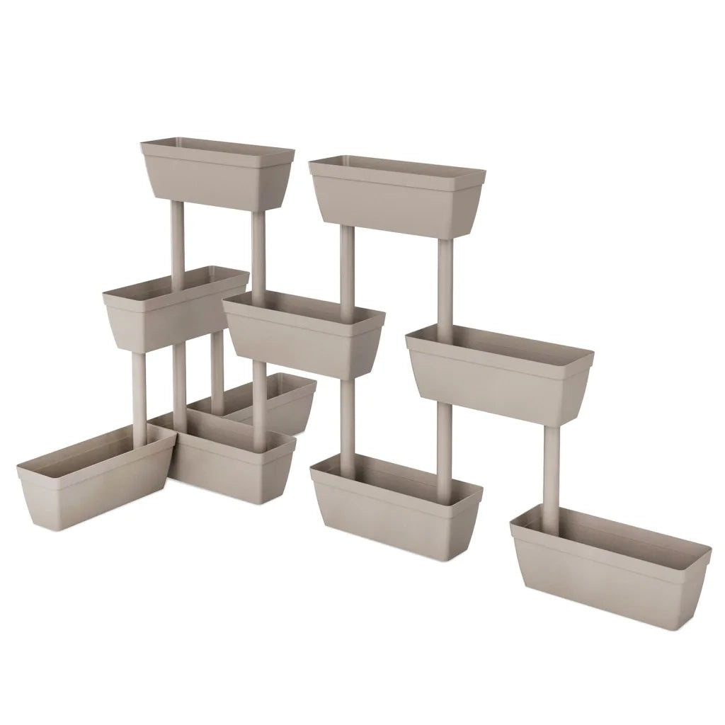 vidaXL Fioriere da Giardino 6 pz Grigio Talpa