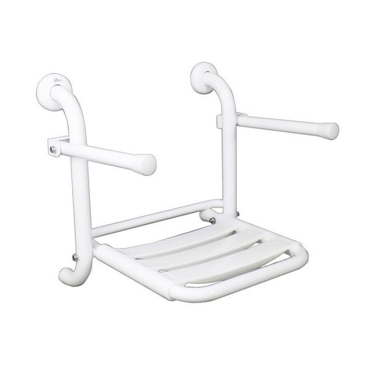 Seggiolino ribaltabile inox con braccioli reclinabili e doghe