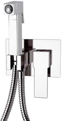 Miscelatore incasso per shut-off con doccetta shut-off , supporto doccia-presa acqua e flessibile doccia.