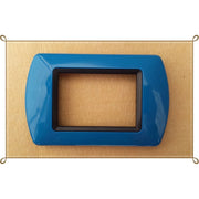 Trade Shop - Placchette Placche In Abs Compatibili Per Master Modo Colorra Placca Copriprese - Blu Cielo -3 Fori     -