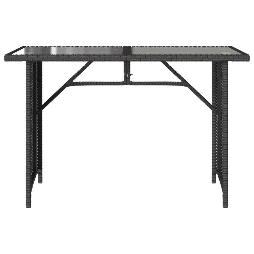 Set da Pranzo da Giardino 2 pz con Cuscini Nero in Polyrattan 366328