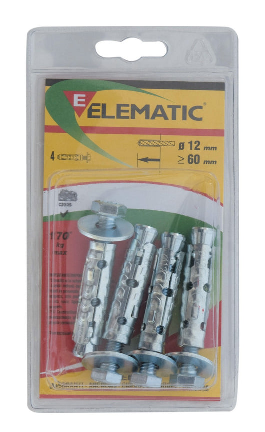 elematic blister tassello le/oc8 occhiello chiuso 2 pz cod:ferx.14172