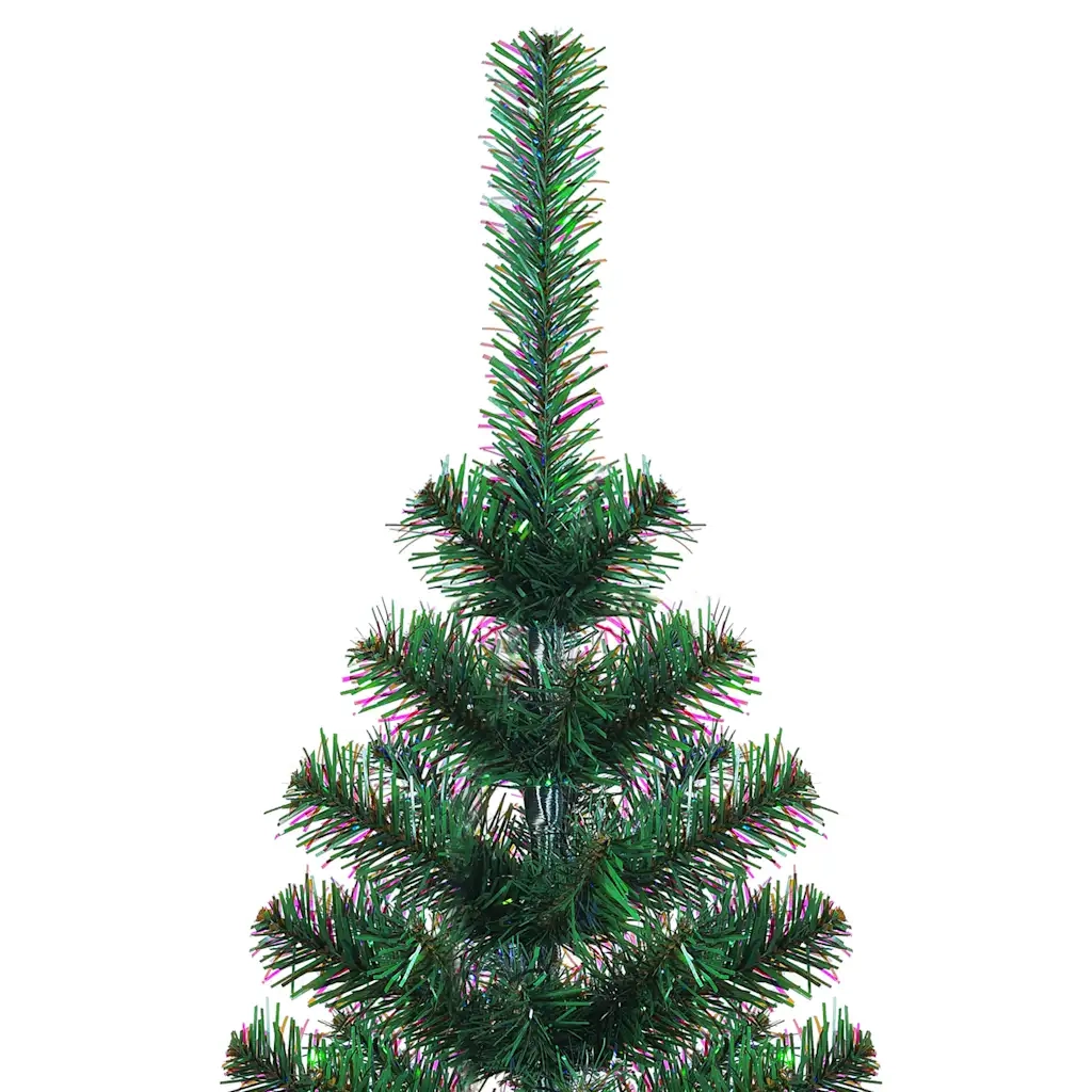 Albero di Natale Artificiale Punte Iridescenti Verde 120 cm PVC 344638