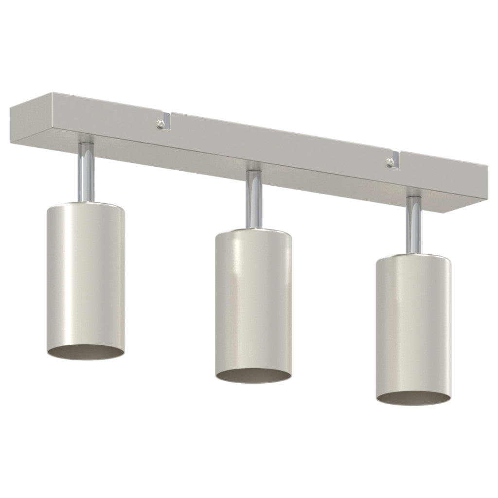 Faretto da soffitto 3 Vie Regolabile Nichel Spazzolato GU10