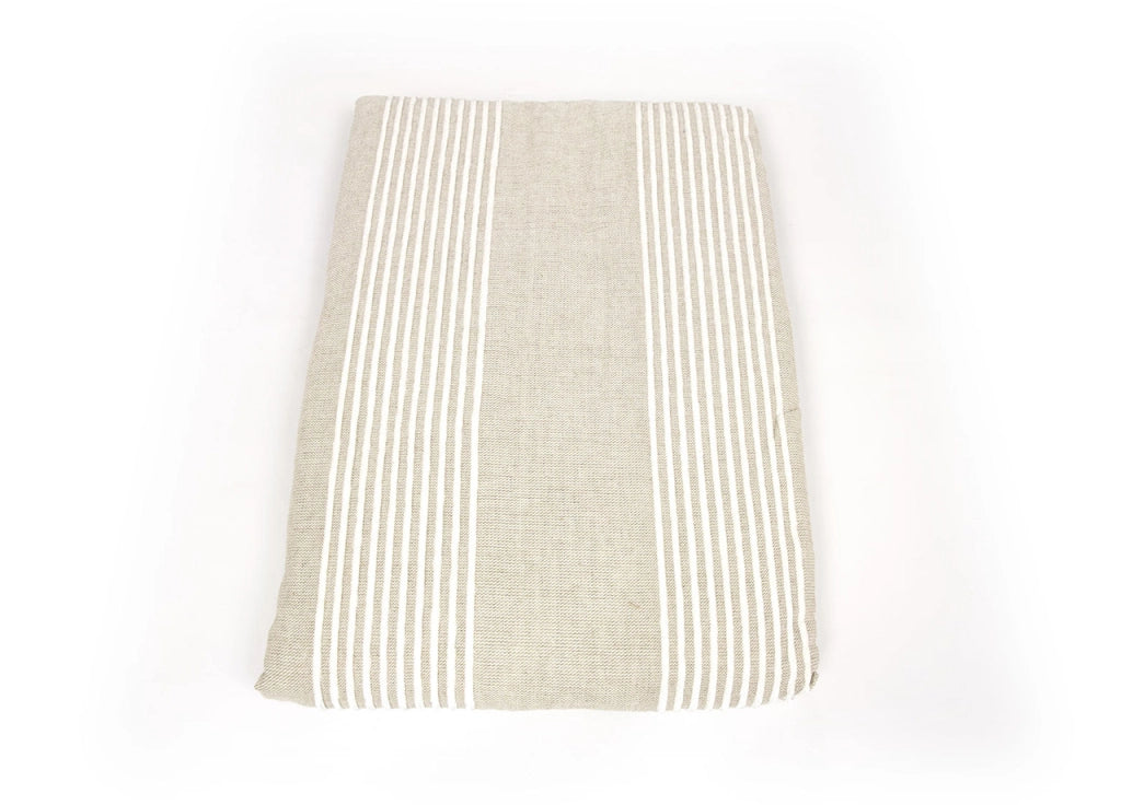 Copriletto Copritutto In Cotone Disegno Ginevra Colore Beige - Singolo - Beige