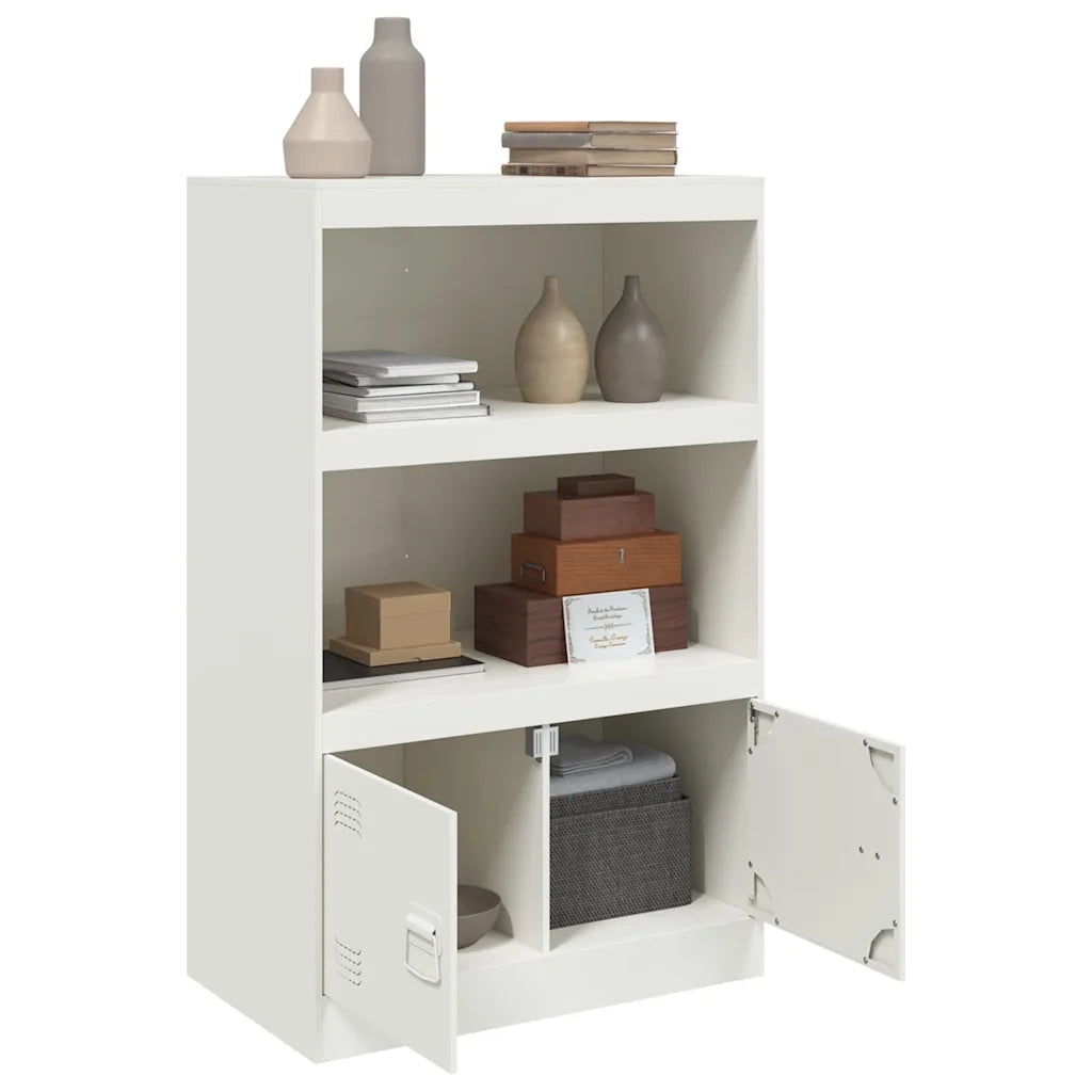 Credenza Bianca 67x39x107 cm in Acciaio 841672