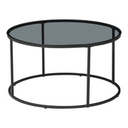 Tavolino/consolle 45 x 80 cm vetro temperato nero fumé 03_0010806