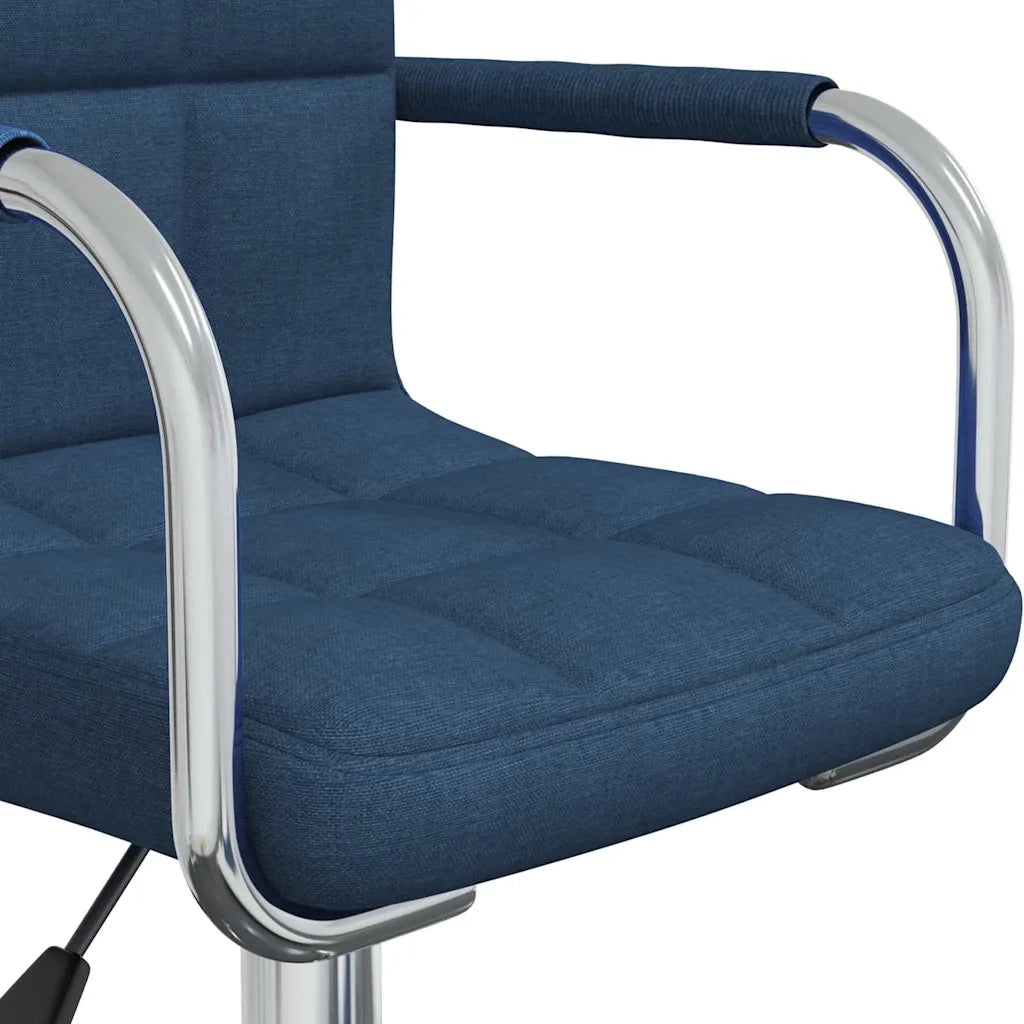vidaXL Sedia da Ufficio Girevole Blu in Tessuto