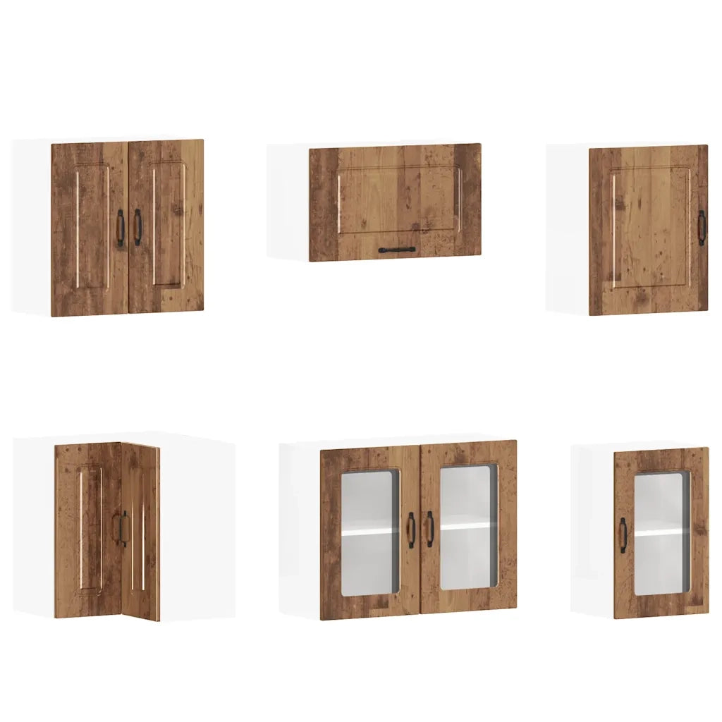 Set Mobili da Cucina 11 pz Kalmar Legno Vecchio in Truciolato 3314919