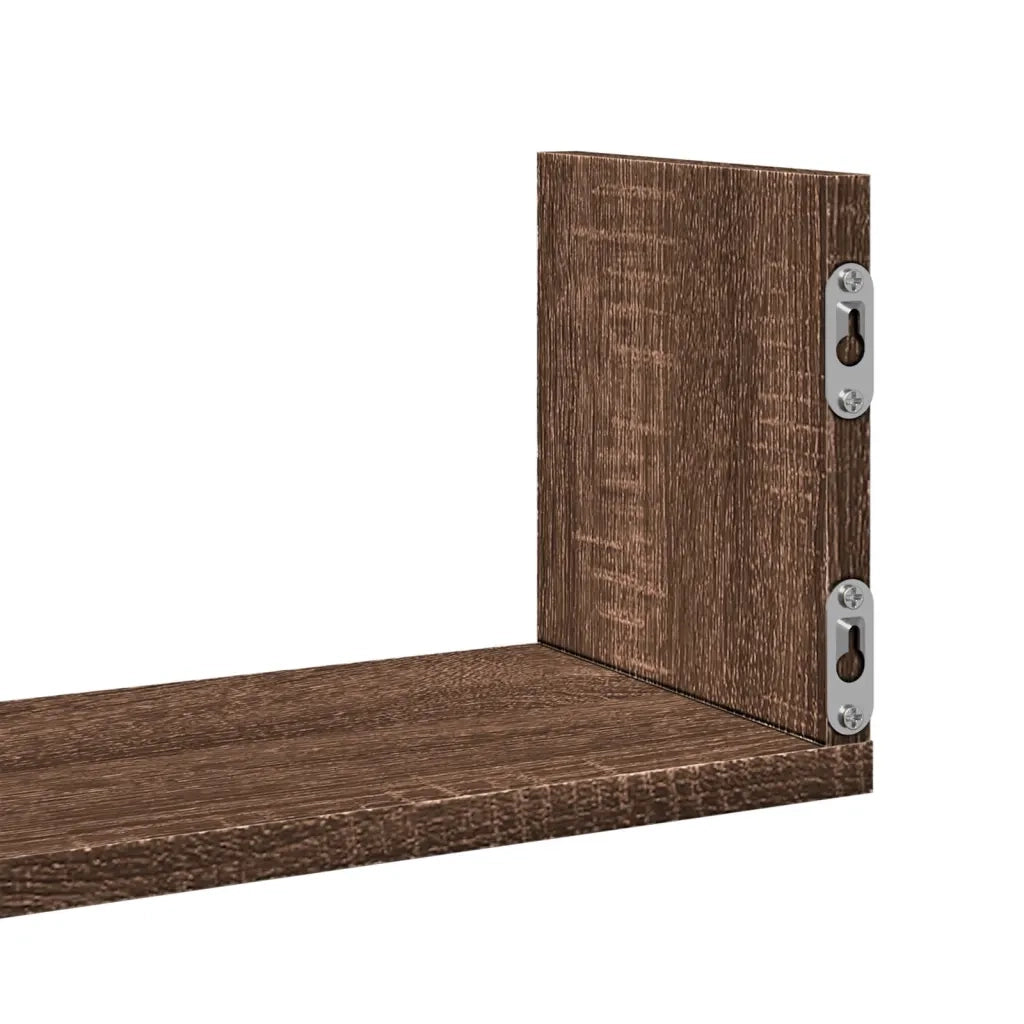 Mensole da Parete 3pz Rovere Marrone 58x18x18 cm in Truciolato