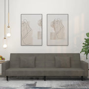 Divano Letto a 2 Posti con 2 Cuscini Grigio Scuro in Vellutocod mxl 88294