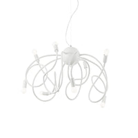 Sospensione Moderna Multiflex Metallo Bianco 8 Luci E14