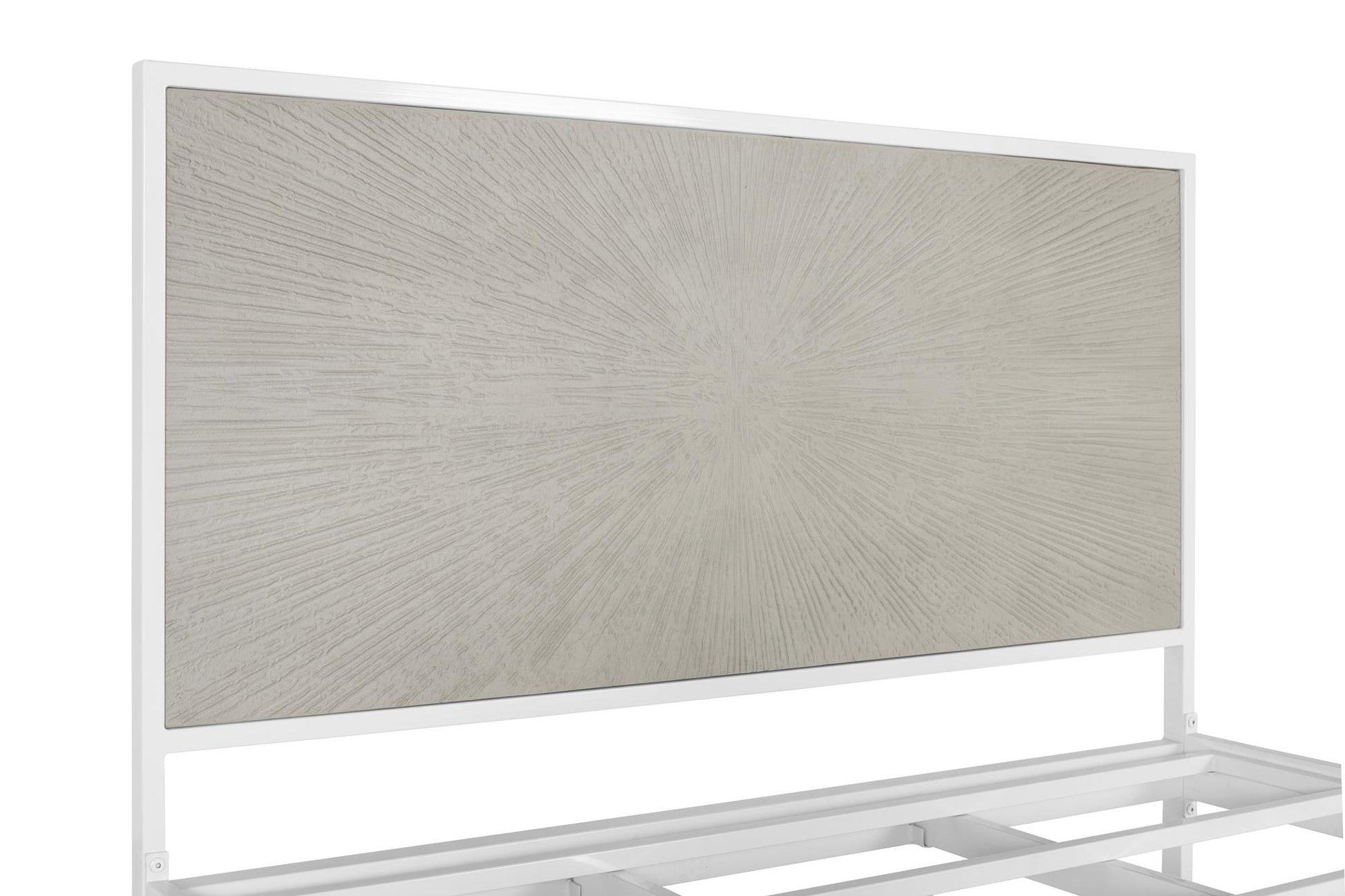 Letto in metallo e resina bianco e beige