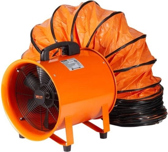 Ventilatore di costruzione 145W motore AC ventilatore di costruzione 2900 giri/min ventilatore di soffio 481 L/s (1020 CFM) ventilatore assiale con tubo da 8m ventilatore assiale 79 dB livello di rumore ventilatore industriale