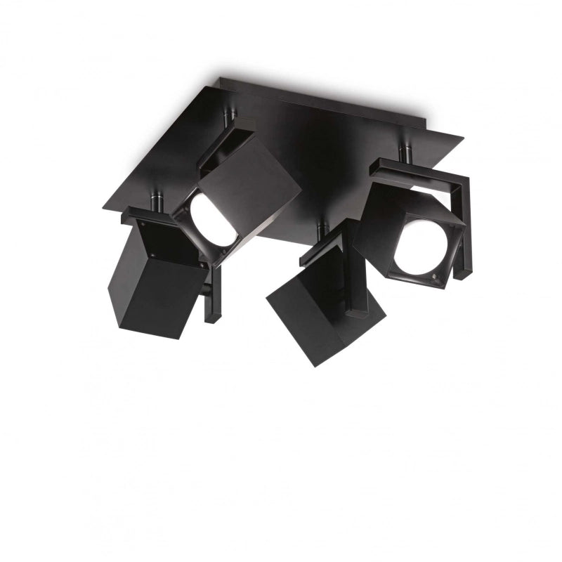 Lampada Da Soffitto Mouse Pl4 Nero Ideal-Lux