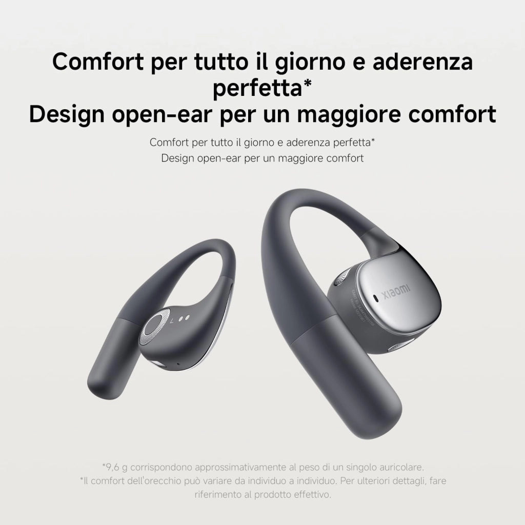 OpenWear Stereo, Cuffie Bluetooth, custodia di ricarica, Hi-Res Audio con driver dinamico, Fino a 38,5 ore di ascolto, Doppio microfono con riduzione del rumore, Design Ergonomico, Beige