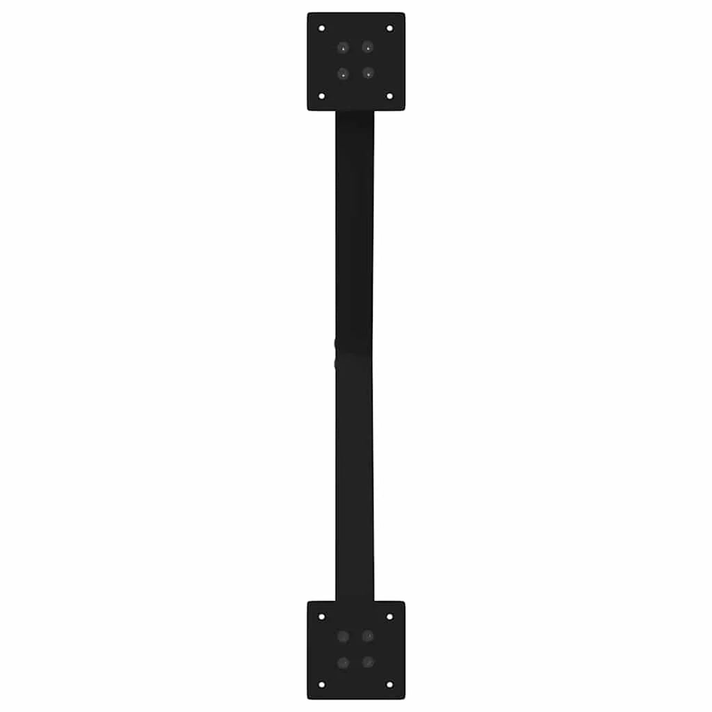 Set di 2 gambe per tavolino da caffè a forma di X regolabili e robuste 70 x 42 cm stile moderno acciaio nero 02_0057177