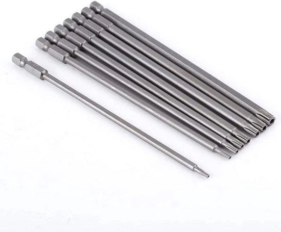 Bitset a maggiore capacità - 8 pezzi - Materiale in metallo giallo - B08Zn6Rz89 - Bitset con magneti robusti - Adatto per lunghe chiavi a serraggio - Magazzino a magneti per viti e bulloni.