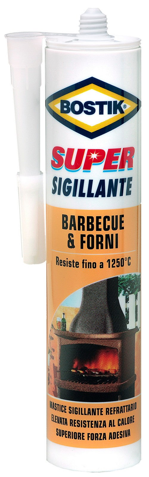 bostik "barbecue & forni" cartuccia gr.530 cod:ferx.14190
