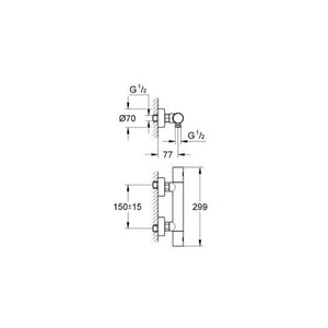 Miscelatore termostatico per doccia grohe, grohtherm 1000 cosmopolitan (MM6)