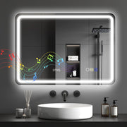 Specchio da Bagno con LED e Bluetooth ¨C Xylo ¨C 50x70 cm Antiappannamento