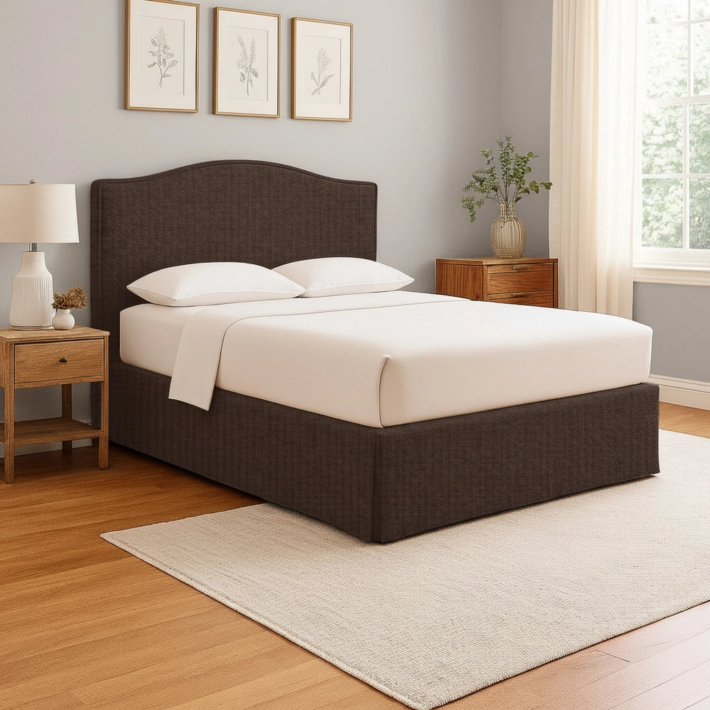 Eccles, Letto Singolo Sfoderabile Made in Italy, Marrone