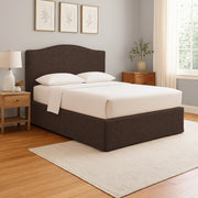 Eccles, Letto Singolo Sfoderabile Made in Italy, Marrone