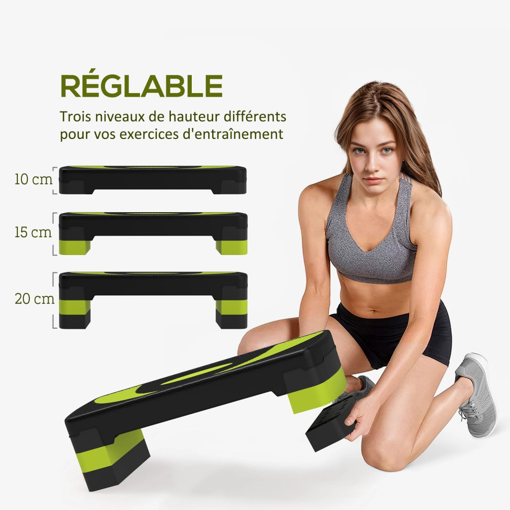 Stepper Fitness ¨C zephmum ¨C Nero Verde 80x31x20 cm