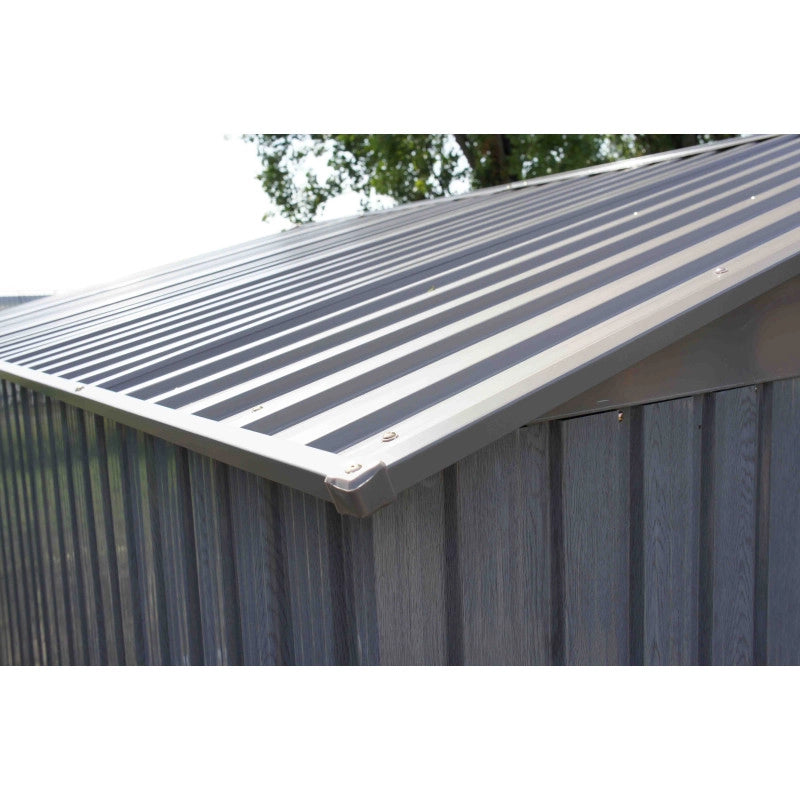 Garage in metallo â€“ EFFETTO LEGNO INVECHIATO â€“ 18,24 mÂ²