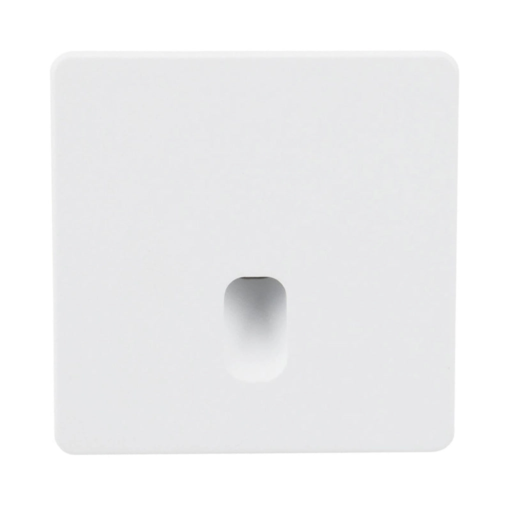 Faretto segnapassi LED incasso 4W 3000K dimmerabile luce per interni scale gradini ingresso Quadrato Bianco 230V