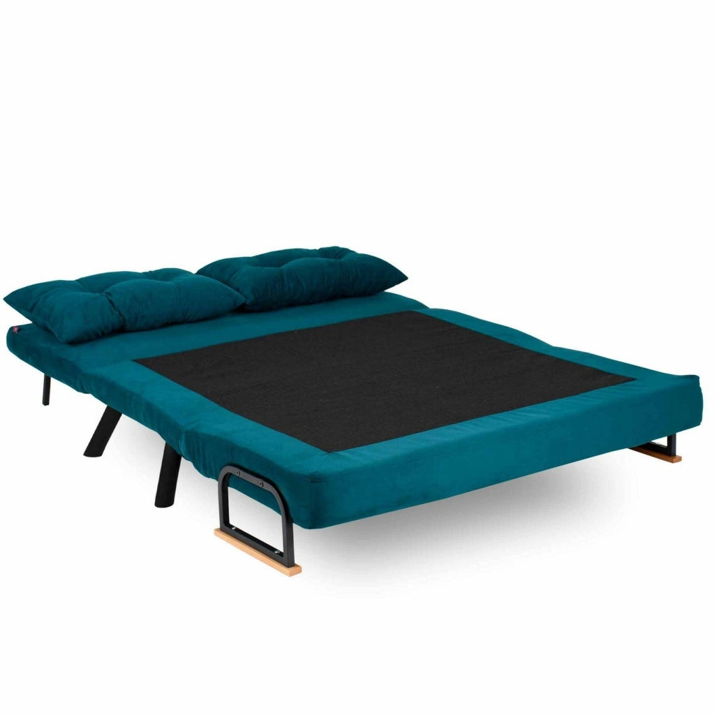 Calvin, Divano Letto 2 Posti Contenitore, 133x78 cm Verde Acqua