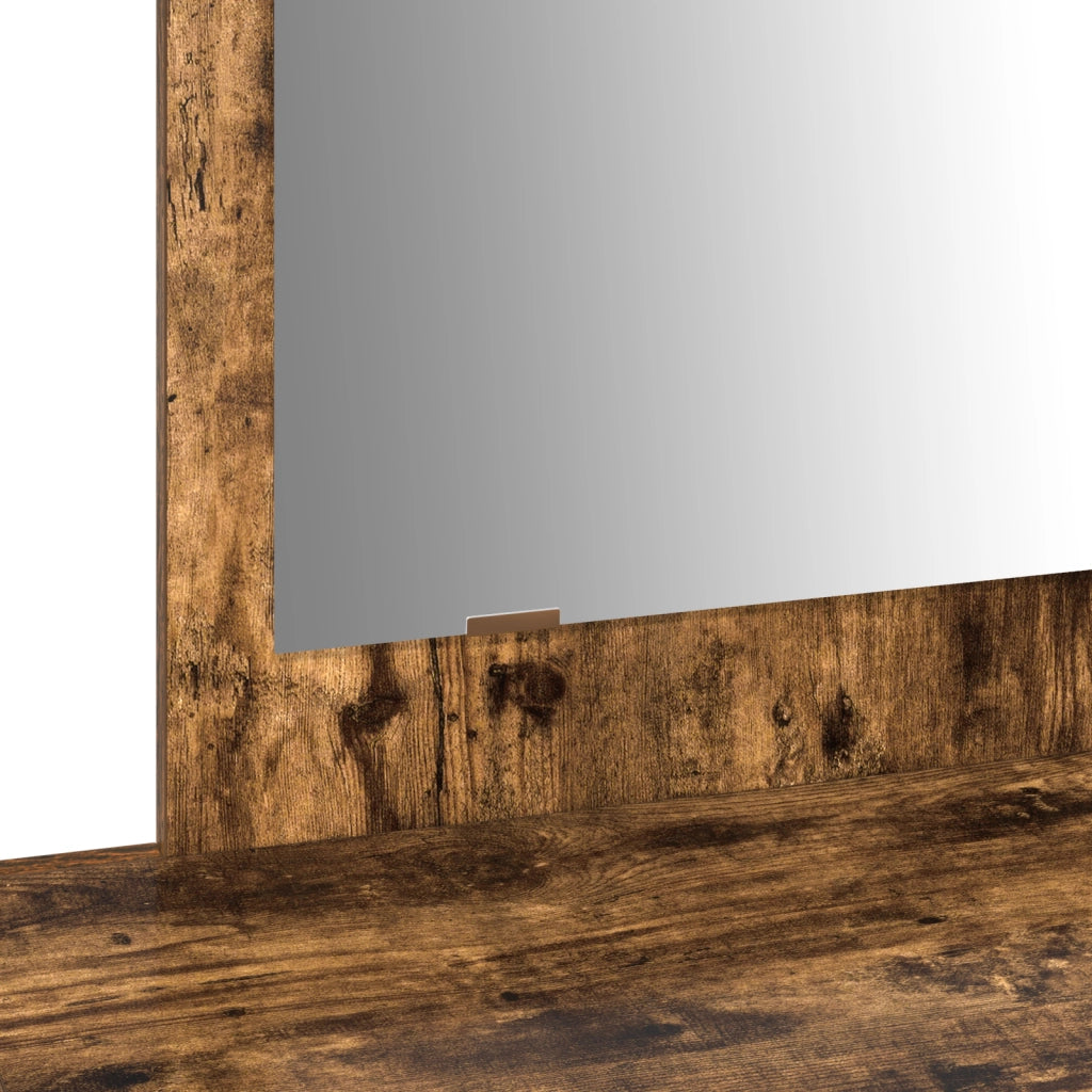 Tavolo da Toeletta a Parete Rovere Affumicato 100x40x70 cm
