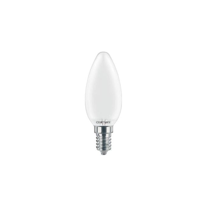 Century Lampadina Led Saten Candela E14 6W 4000k