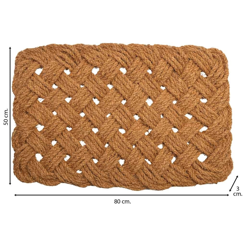 Zerbino in corda di cocco marrone 80x50x3