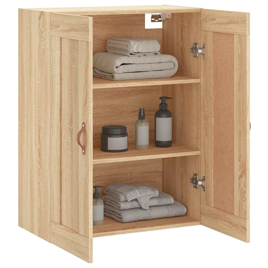 vidaXL Mobile a Parete Rovere Sonoma 69,5x34x90 cm Legno Multistrato