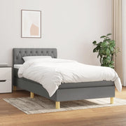 Giroletto a Molle con Materasso Grigio Scuro 90x200 cm Tessutocod mxl 99561