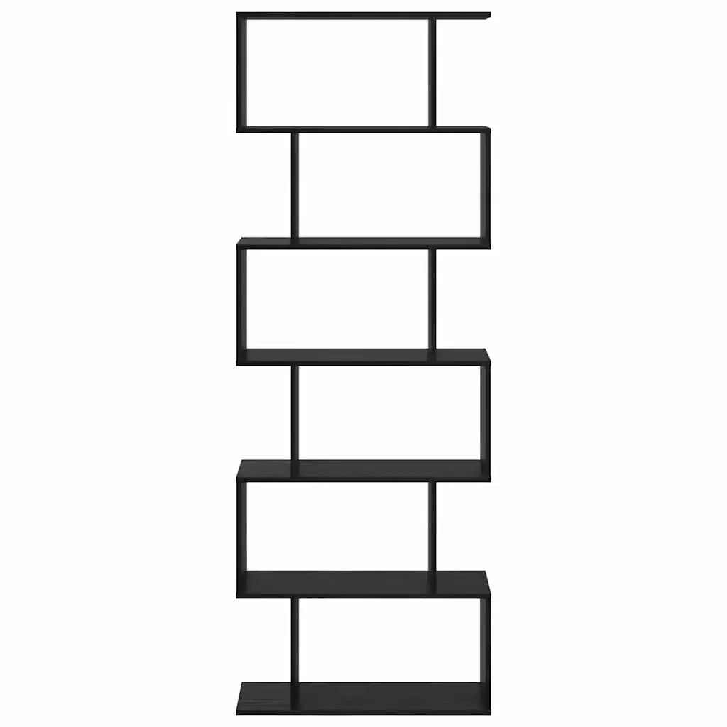 Armadio per Libri 6 livelli 70 x 24 x 193,5 cm Rovere Nero 869253
