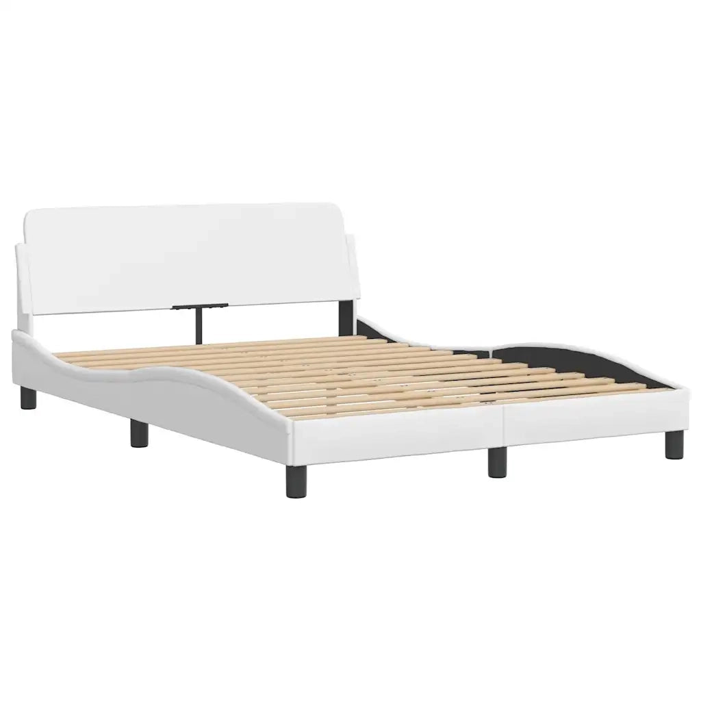 Giroletto Viana senza Materasso Bianco 140x190 cm in Similpelle
